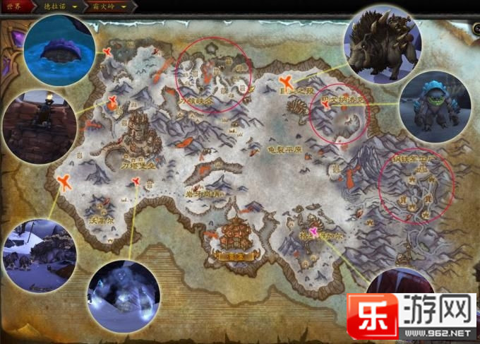 魔兽世界6.0霜火岭掉坐骑稀有精英坐标_诺卡罗什